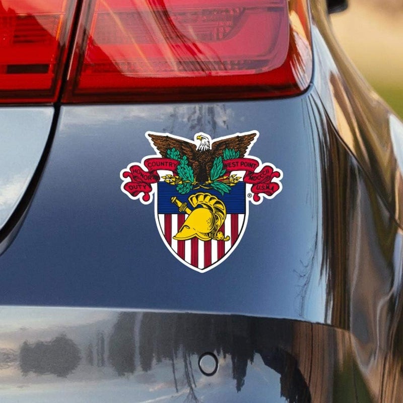 Nudge Printing Collegiate NCAA Car Decal Made from Premium Weatherproof Vinyl (West Point Vintage Shield) - Image 2